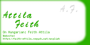 attila feith business card